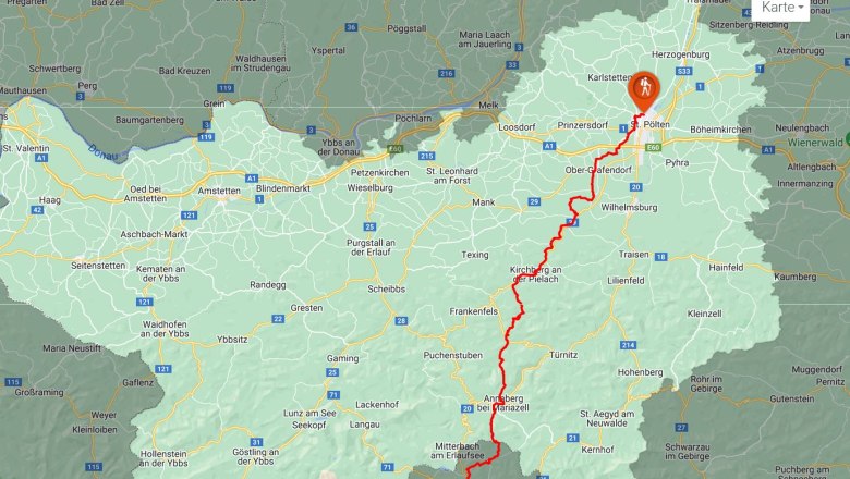 Map Pielachtal Pilgrimage Trail, © Mostviertel Tourismus