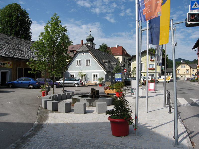 Market square with fountain