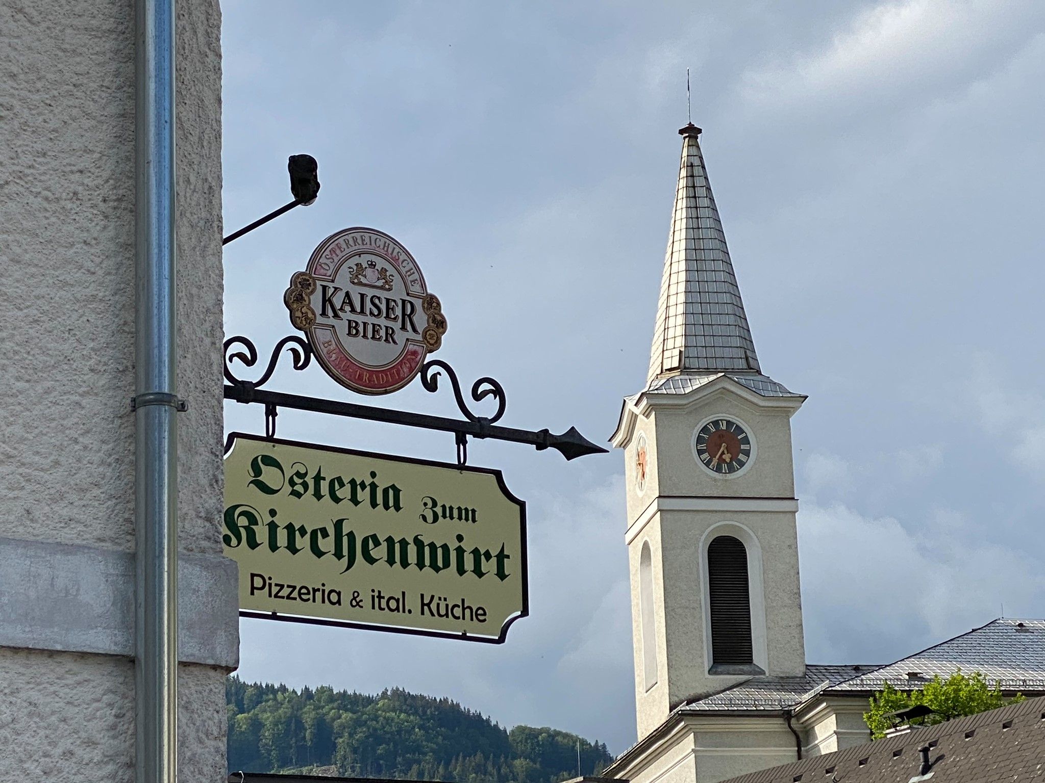 Close to the church - as the name suggests