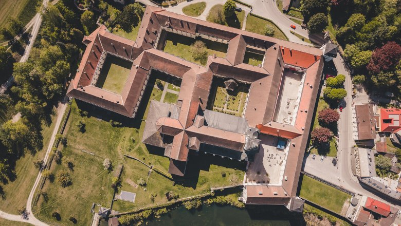 Drone shot of Lilienfeld Abbey.