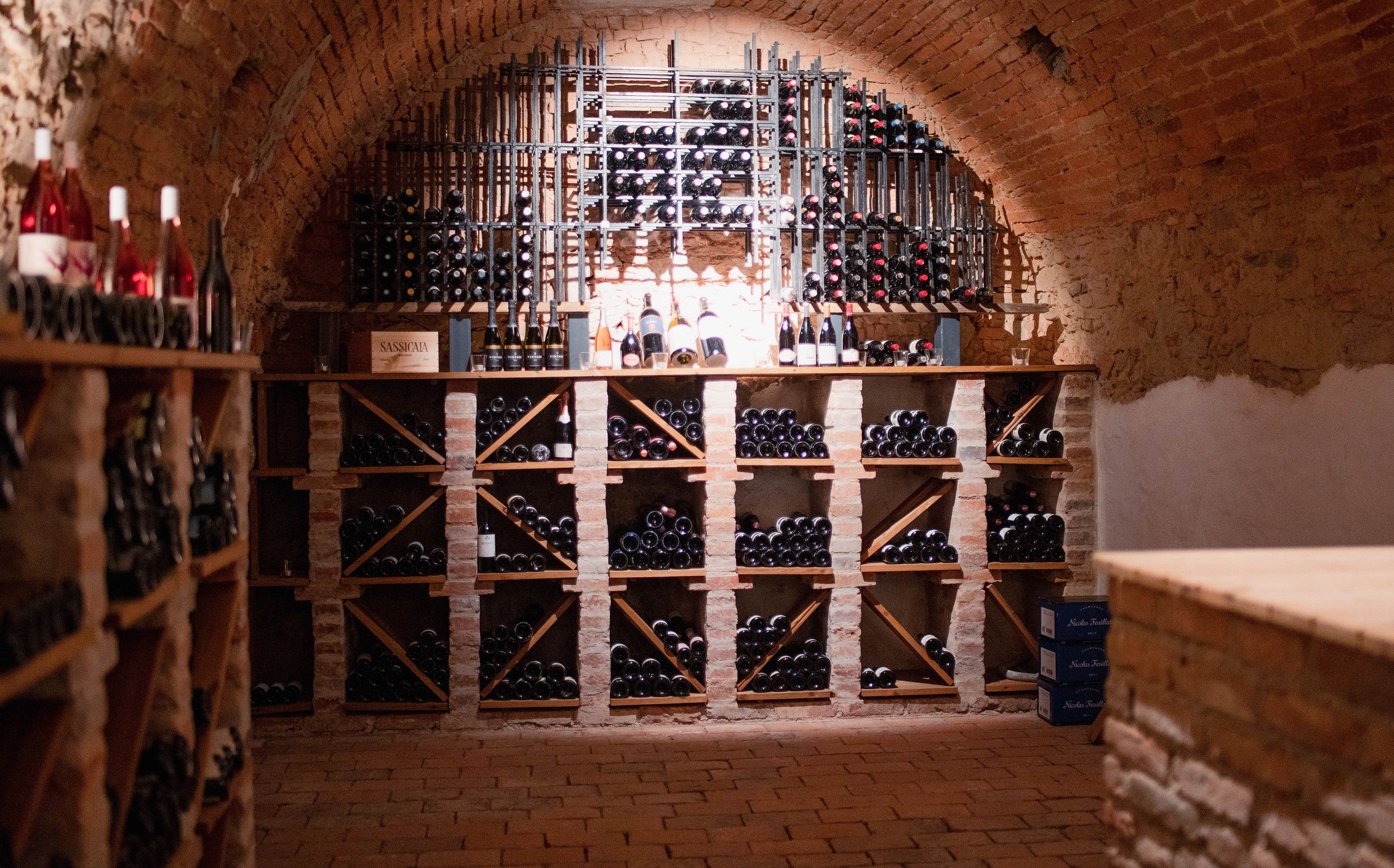 Wine cellar at the Hotel Schachner